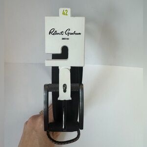 Robert Graham Genuine Leather Belt – Size 42 – Black
